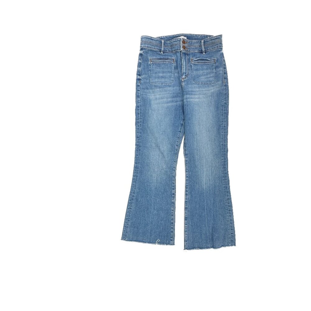 Loft The Slim Flare Raw Hem‎ Women's size 10 Medium Blue Denim Jeans